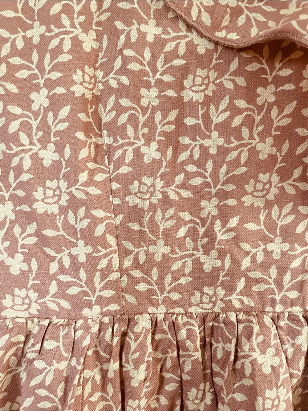 April Cornell Dusty Rose Floral Ruffle Midi Dress - Picture 4 of 5